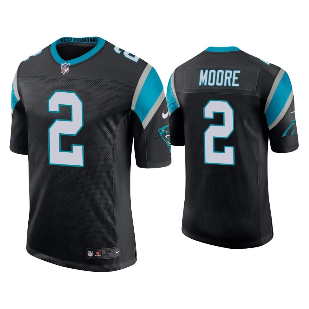 Carolina Panthers #2 D.J Moore Black Vapor Untouchable Limited Stitched Jersey - Zenithce