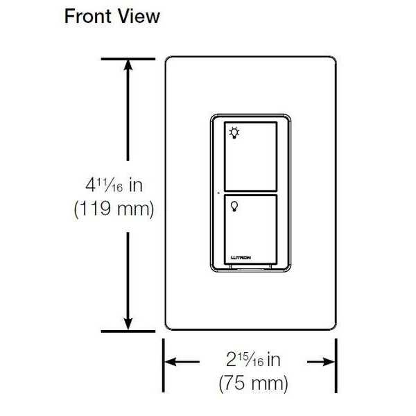Lutron PD-5NE-WH Caseta Wireless Smart Lighting Dimmer Switch - Zenithce