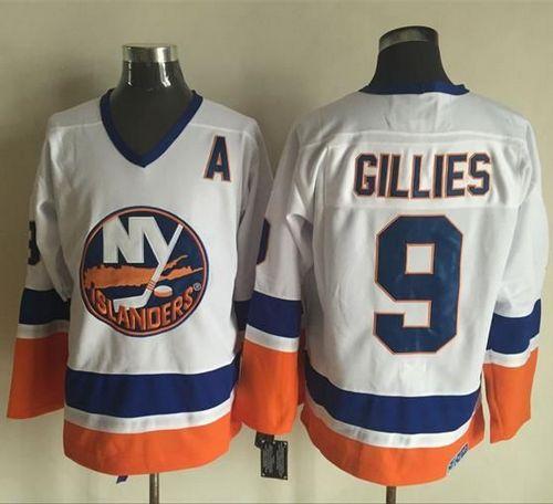Islanders #9 Clark Gillies White CCM Throwback Stitched Jersey - Zenithce