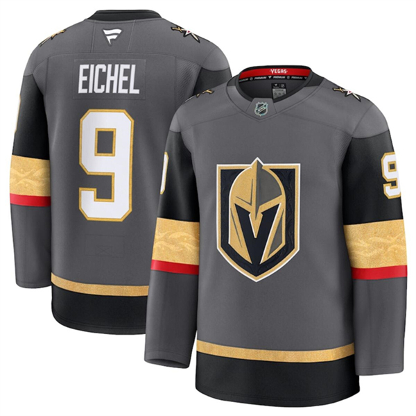 Vegas Golden Knights #9 Jack Eichel Gray 2024-25 Alternate Stitched Jersey - Zenithce
