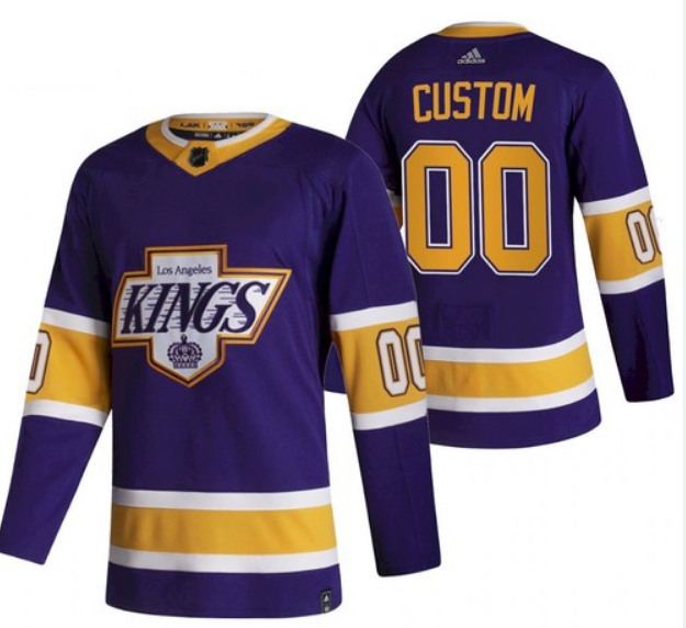 Los Angeles Kings Adidas Purple Hockey Custom NHL Stitched Jersey - Zenithce