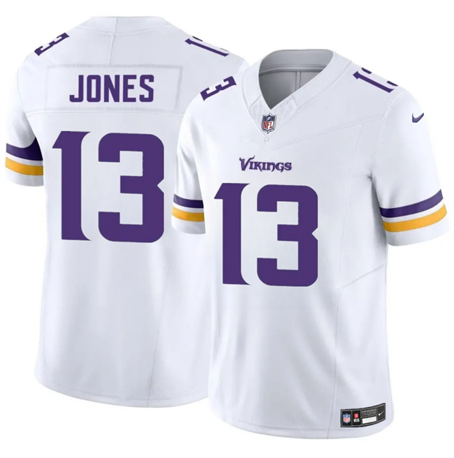 Minnesota Vikings #13 Daniel Jones White 2024 F.U.S.E. Vapor Untouchable Limited Stitched Jersey - Zenithce