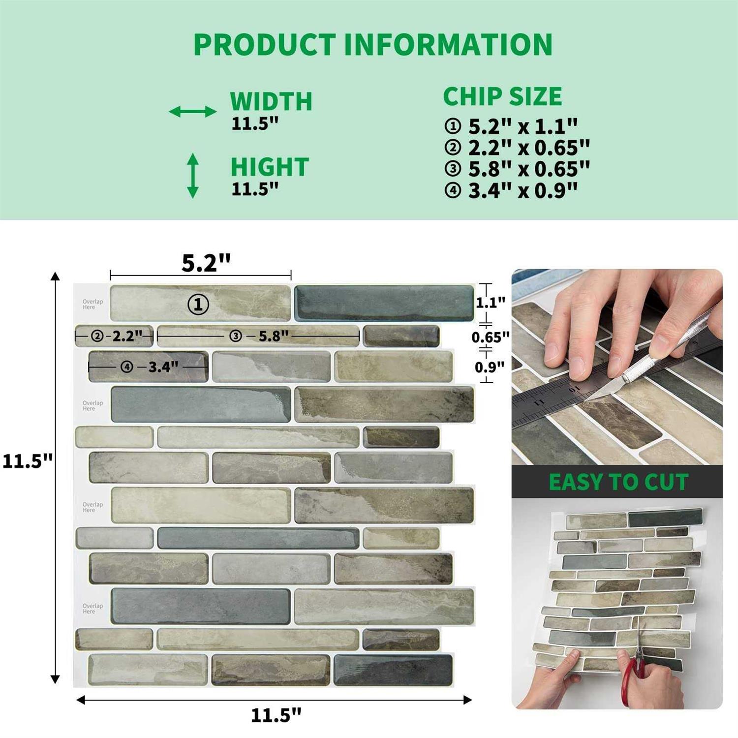 Longking Self-Adhesive Kitchen Backsplash - Zenithce