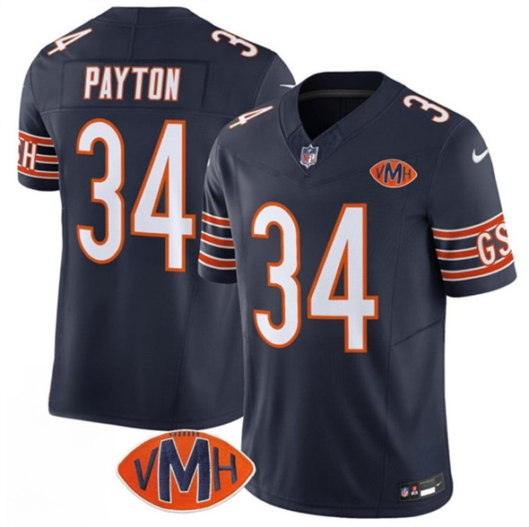 Chicago Bears #34 Walter Payton Navy 2025 F.U.S.E. With VMH Patch Vapor Untouchable Limited Football Stitched Jersey - Zenithce