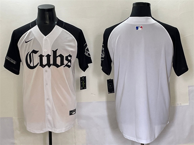 Chicago Cubs Blank White Black 'Gothic North Side Edition' Vapor Premier Limited Stitched Jersey - Zenithce