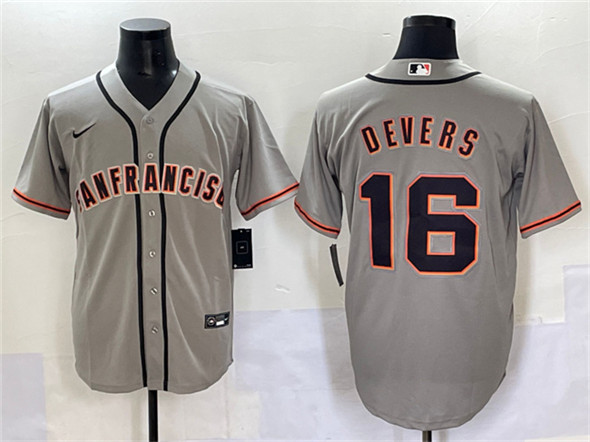 San Francisco Giants #16 Rafael Devers Gray Cool Base Stitched Jersey - Zenithce