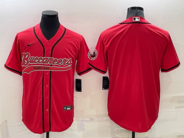 Tampa Bay Buccaneers Blank Red Cool Base Stitched Baseball Jersey - Zenithce