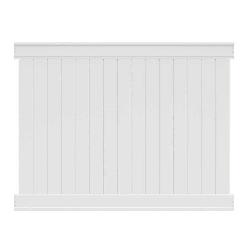 Freedom Bolton 4-ft H x 8-ft W White Vinyl Fence Panel Cap 73014723 - Zenithce