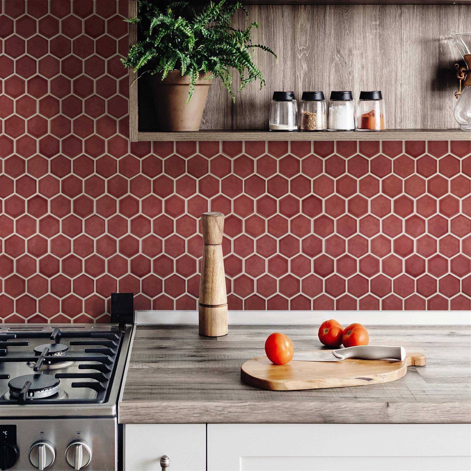 Merola Tile Hex Porcelain Mosaic - Zenithce