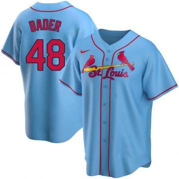 St. Louis Cardinals #48 Harrison Bader Blue Cool Base Stitched Jersey - Zenithce
