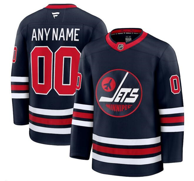 Winnipeg Jets Custom Navy 2024-25 Alternate Stitched Jersey - Zenithce