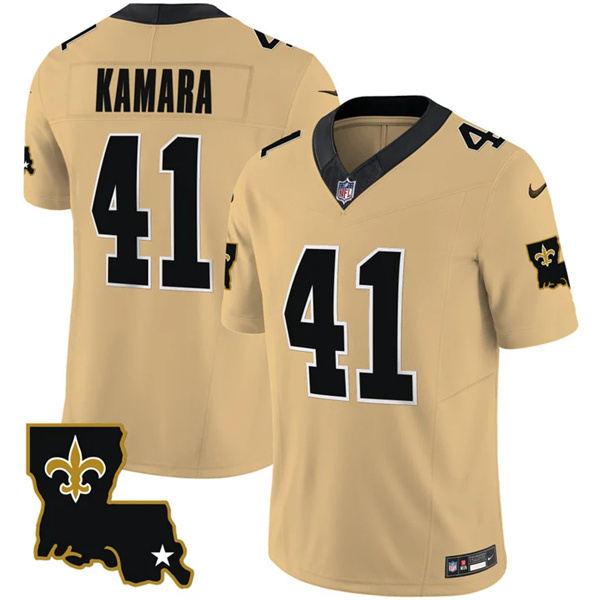 New Orleans Saints #41 Alvin Kamara Gold 2023 F.U.S.E. 1987 Legacy Vapor Stitched Jersey - Zenithce