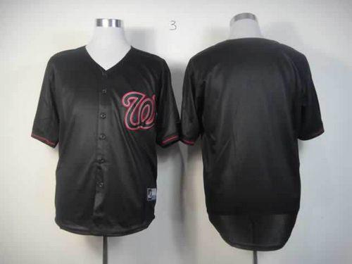 Nationals Blank Black Fashion Stitched Jersey - Zenithce