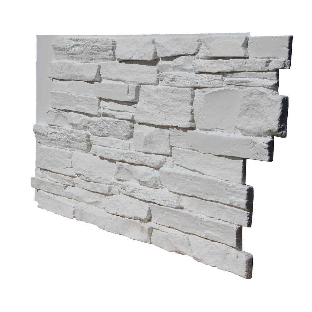 TRITAN BP Ledge Stone 48 in. x 24.25 in. Polyurethane Interlocking Siding Panel - Zenithce