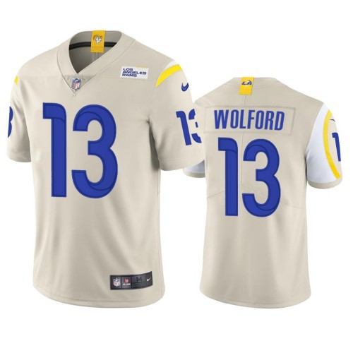 Los Angeles Rams #13 John Wolford Bone Vapor Untouchable Limited Stitched Football Jersey - Zenithce