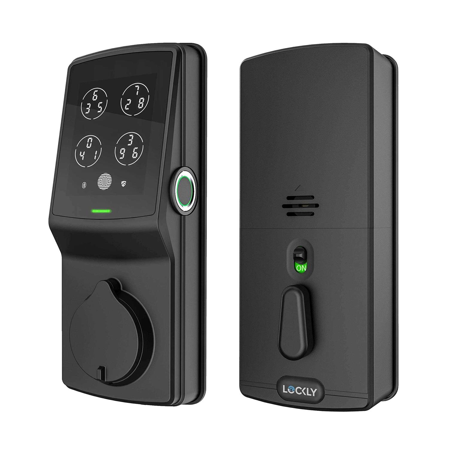 Lockly Flex Touch Satin Nickel Single-Cylinder Bluetooth Mobile App Controlled Deadbolt Lock with Biometric 3D Fingerprint - Zenithce