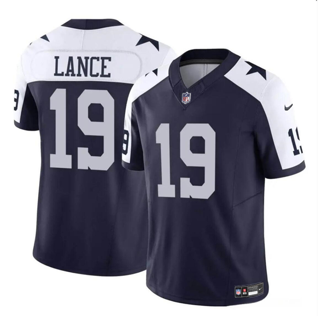 Dallas Cowboys #19 Trey Lance Navy White 2023 F.U.S.E Vapor Untouchable Limited Stitched Jersey - Zenithce