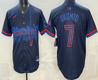 Toronto Blue Jays #7 Kazuma Okamoto Black City Limited Jersey - Zenithce