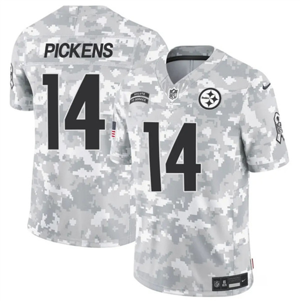 Pittsburgh Steelers #14 George Pickens Arctic Camo 2024 F.U.S.E. Salute To Service Limited Stitched Jersey - Zenithce