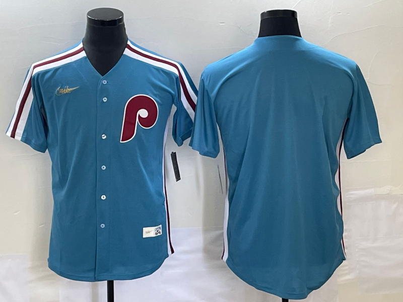 Philadelphia Phillies Blank Blue Cool Base Stitched Jersey - Zenithce