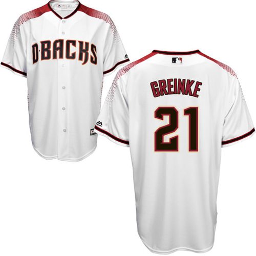 Diamondbacks #21 Zack Greinke White Brick New Cool Base Stitched Jersey - Zenithce