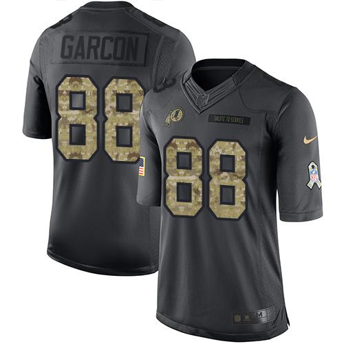 Redskins #88 Pierre Garcon Black Stitched Limited 2016 Salute To Service Nike Jersey - Zenithce