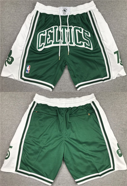 Boston Celtics White Green Shorts - Zenithce