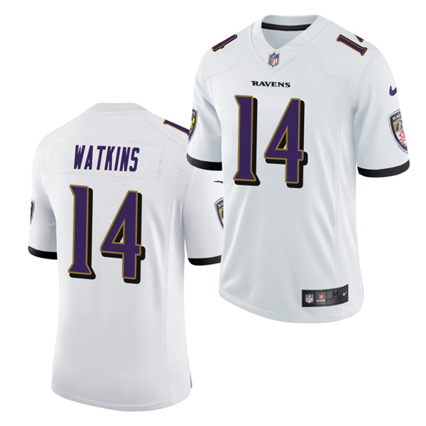 Baltimore Ravens #14 Sammy Watkins White Stitched Jersey - Zenithce