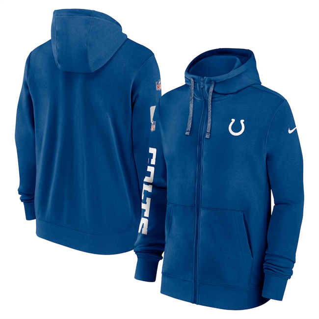 Indianapolis Colts Royal 2024 Team Full-Zip Hoodie - Zenithce