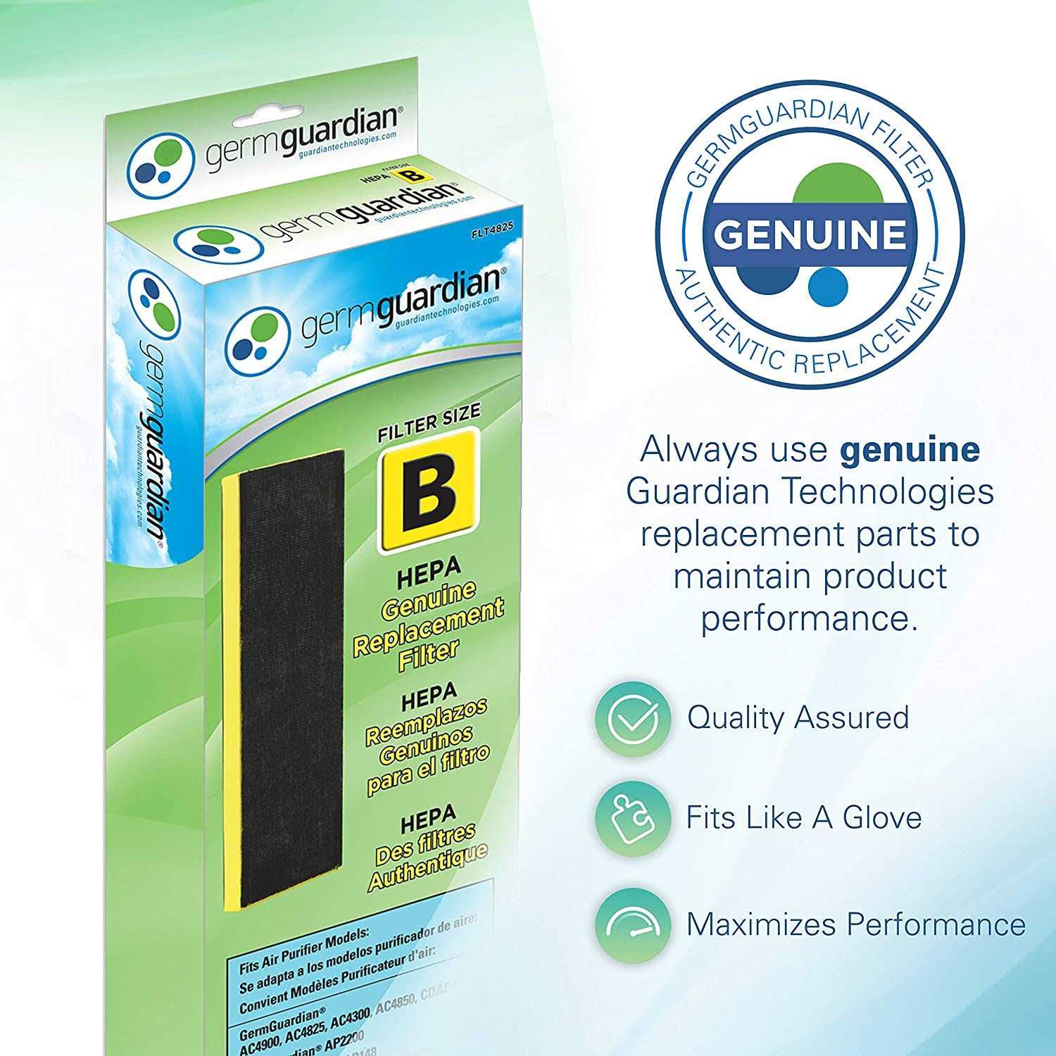 Germ Guardian FLT4825 HEPA Air Purifier Replacement Filter B - Zenithce