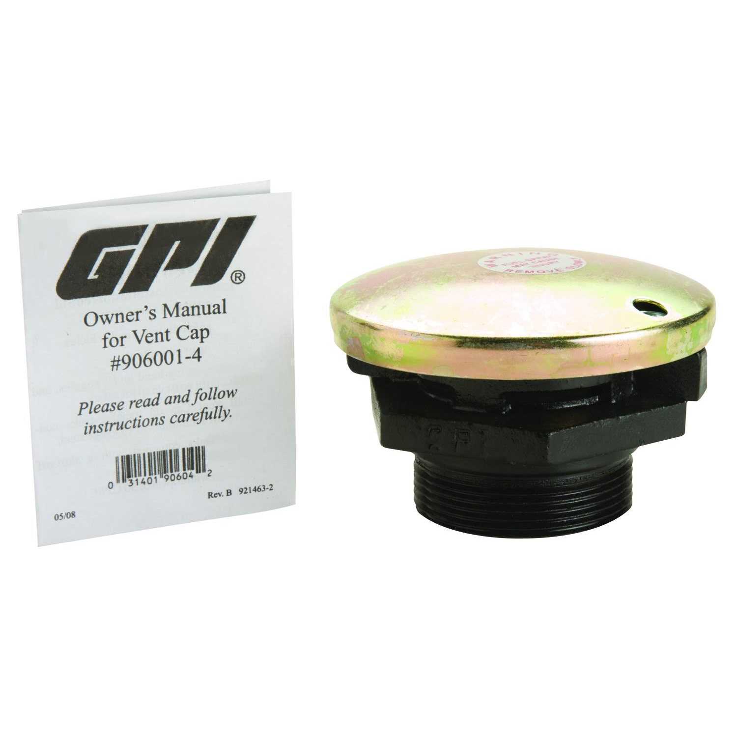 GPI 906001-4 Pressure Vent Cap Assembly - Zenithce