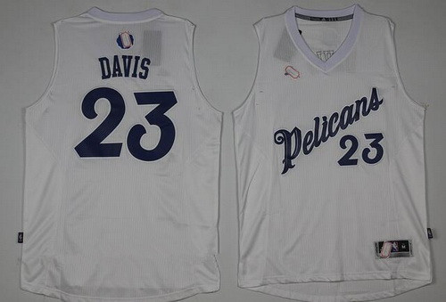 New Orleans Pelicans #23 Anthony Davis adidas White 2016 Christmas Day Stitched Swingman Jersey - Zenithce