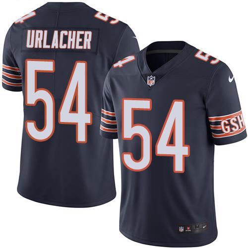 Bears #54 Brian Urlacher Navy Blue Stitched Limited Rush Nike Jersey - Zenithce
