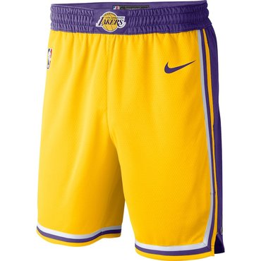 Los Angeles Lakers Yellow 2019 Swingman Stitched Shorts - Zenithce