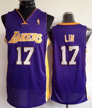 Los Angeles Lakers #17 Jeremy Lin Purple Swingman Jersey - Zenithce