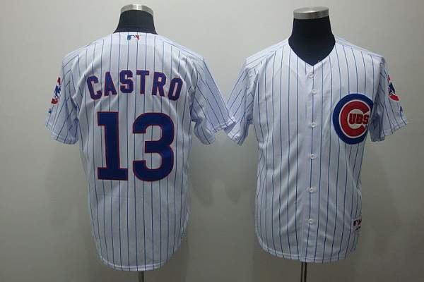 Cubs #13 Starlin Castro Stitched White Jersey - Zenithce