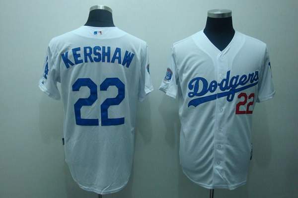 Dodgers #22 Clayton Kershaw Stitched White Jersey - Zenithce