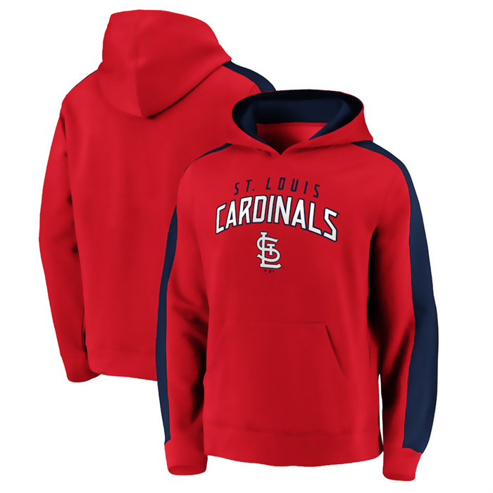 St. Louis Cardinals Red Game Time Arch Pullover Hoodie Pullover Hoodie - Zenithce