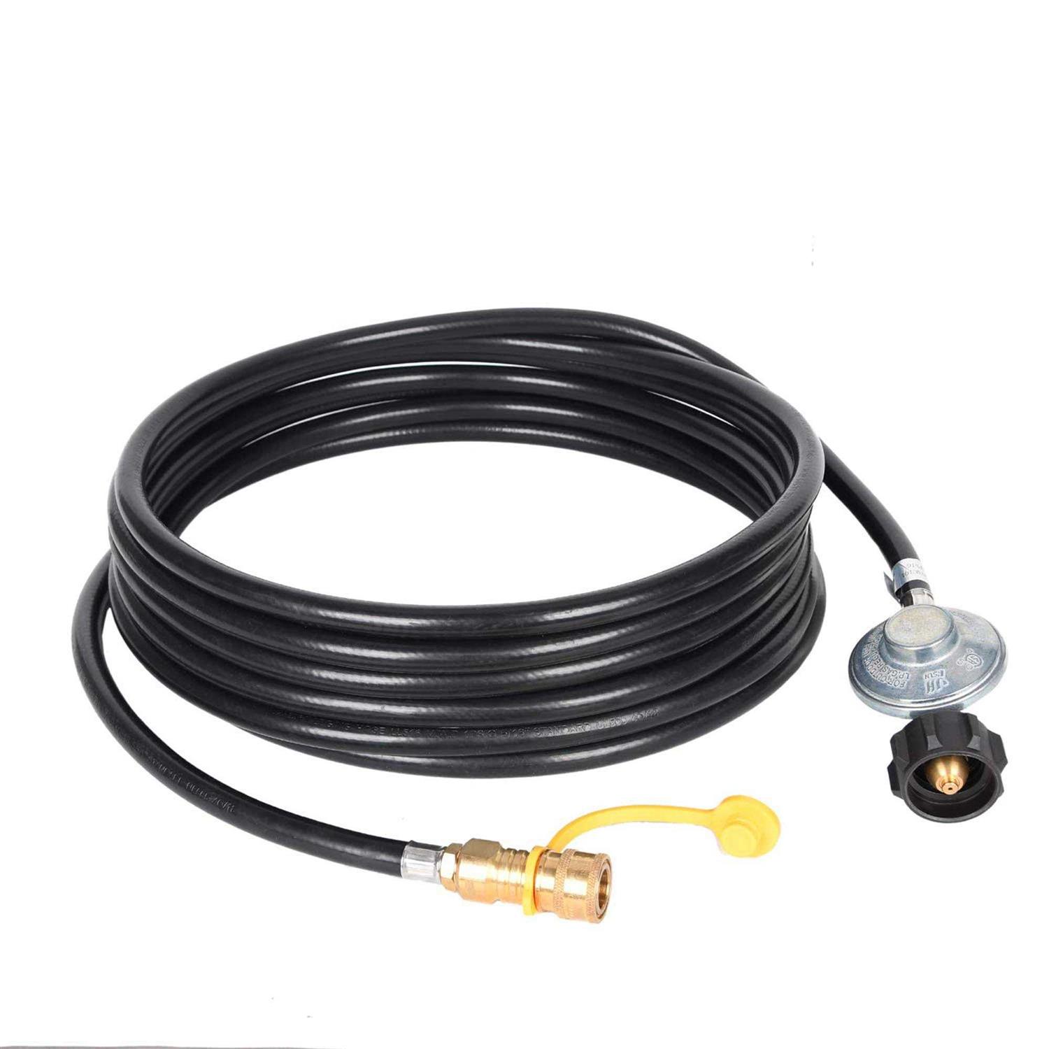 GGC 5FT Two Stage Propane Regulator with Hose Dual Stage Propane Hose with QCC1/Type1 Connector for Gas Grills RV Appliance Generator - Zenithce