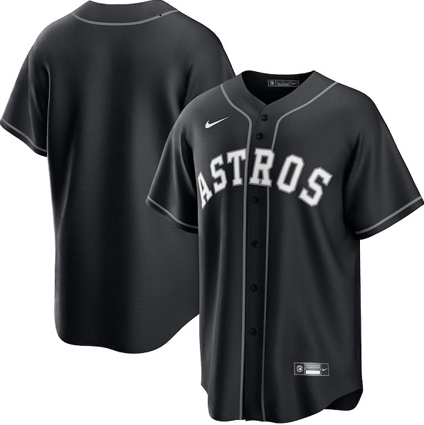 Houston Astros Black Cool Base Stitched Baseball Jersey - Zenithce