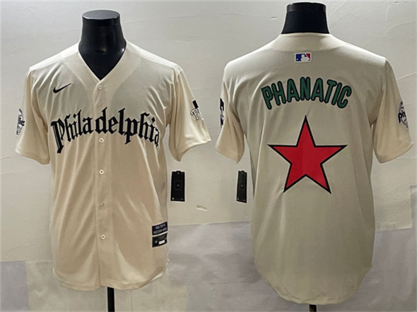 Philadelphia Phillies Cream Phanatic Gothic Vapor Limited Stitched Jersey - Zenithce