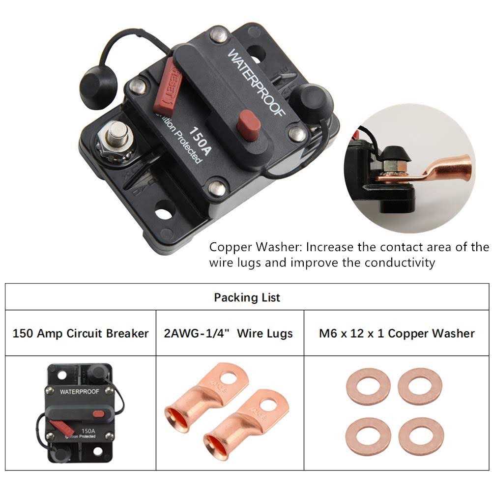 RVCAZON Stetion Amp Circuit Breaker Trolling with Manual Reset Car Marine - Zenithce