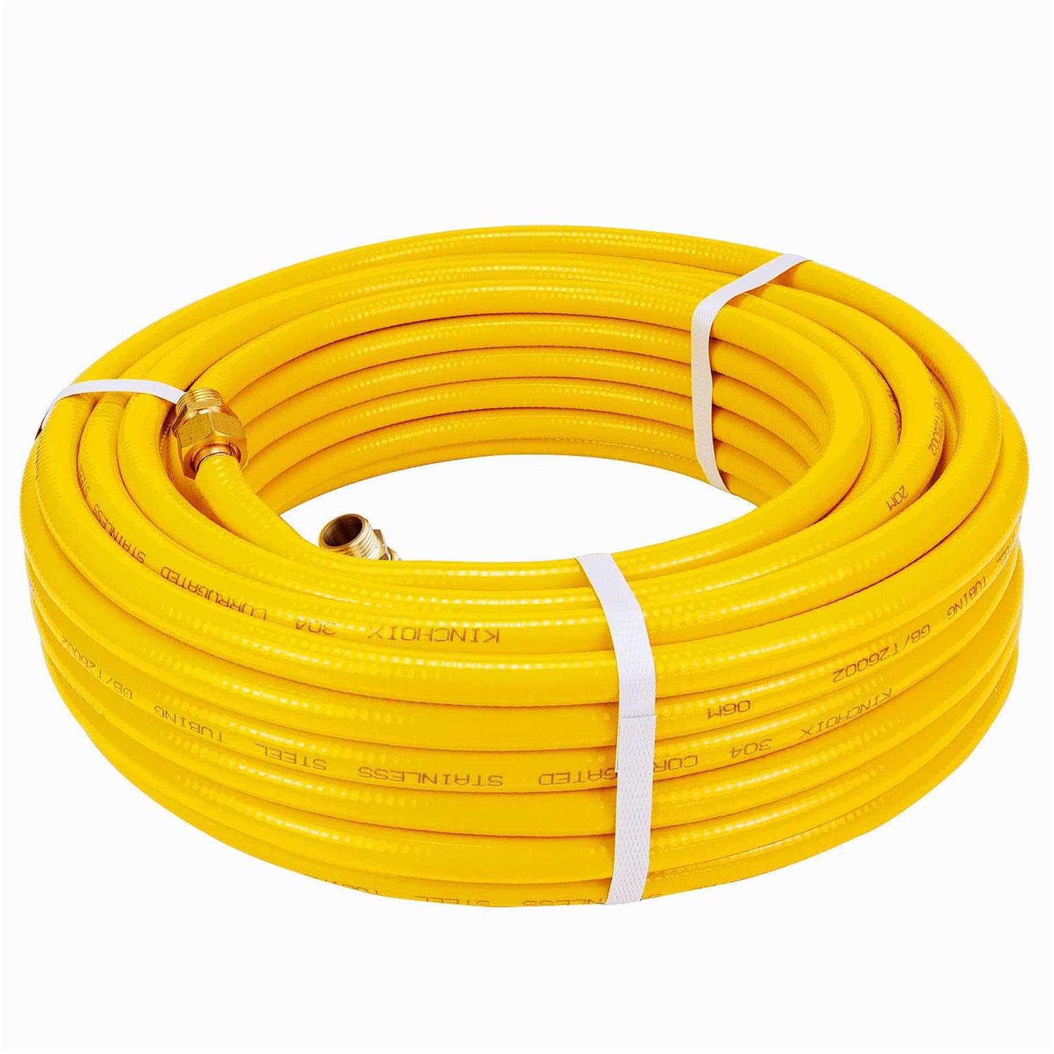 Kinchoix Natural Gas Line Gas Tubing Pipe NG Propane 2 Male Fittings - Zenithce