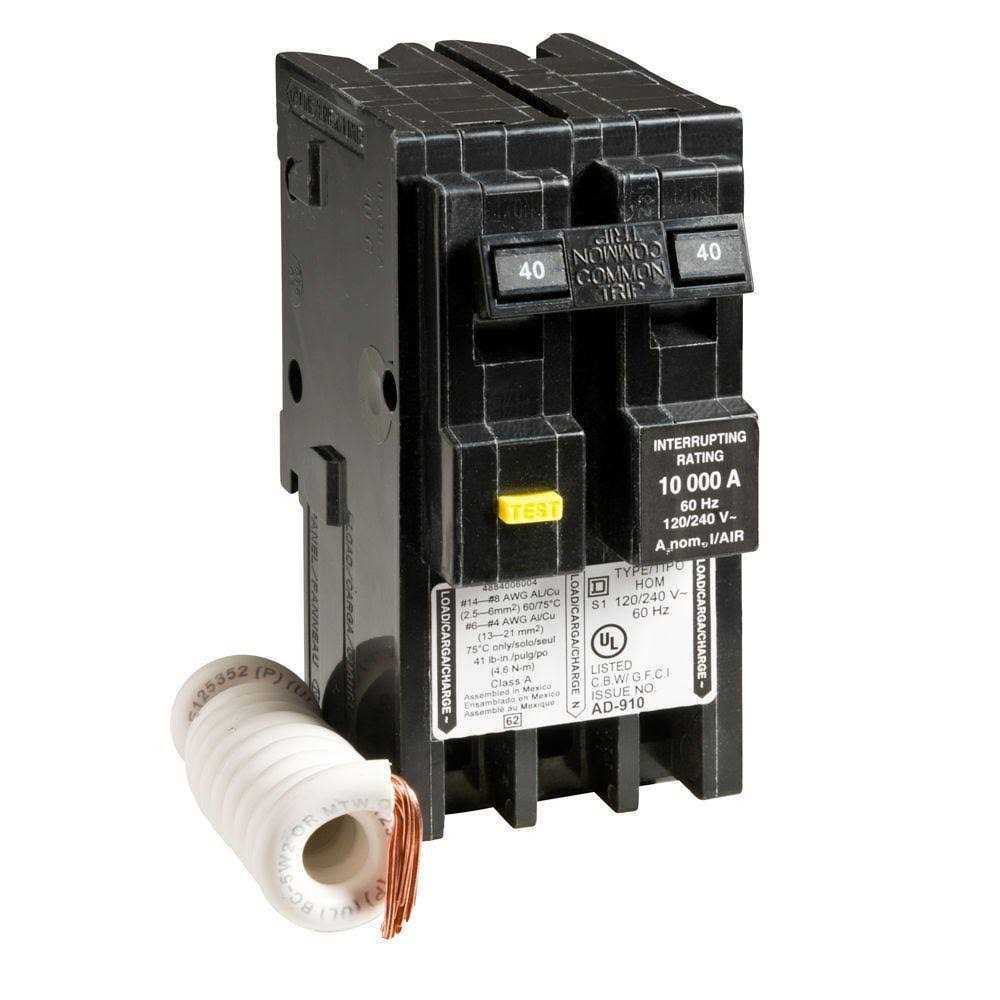 Square D Homeline 30 Amp 2-Pole GFCI Circuit Breaker HOM230GFIC - Zenithce
