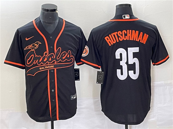 Baltimore Orioles #35 Adley Rutschman Black City Connect Cool Base Stitched Jersey - Zenithce