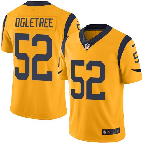 Rams #52 Alec Ogletree Gold Stitched Limited Rush Nike Jersey - Zenithce