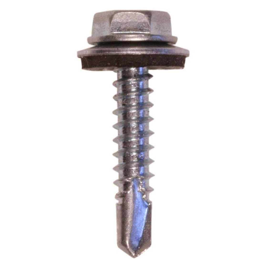 U-Turn Fasteners Inc U-Turn 10 x 1 Hex Self Tapping Tek Screws with Rubber Washer - Zenithce