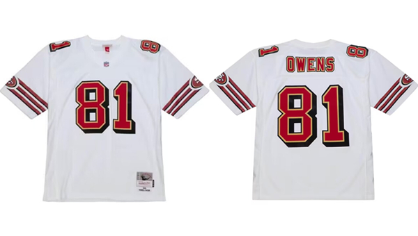 San Francisco 49ers #81 Terrell Owens White 1996 Stitched Jersey - Zenithce
