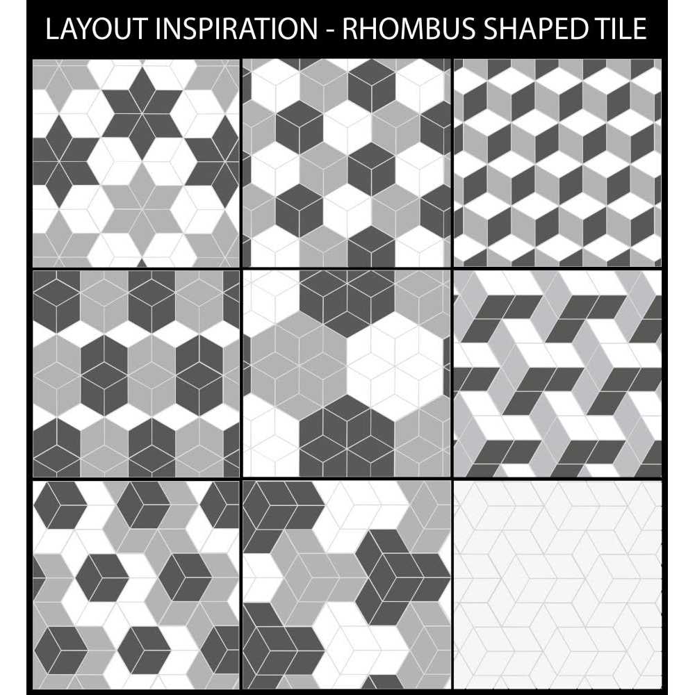 Merola Tile Rhombus 5-1/2 in. x 9-1/2 in. Porcelain Floor and Wall Tile - Zenithce