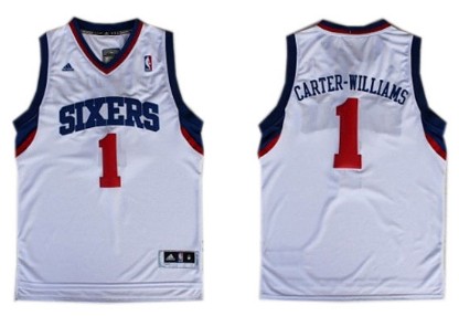 Philadelphia 76ers #1 Michael Carter -Williams Revolution 30 Swingman White Jersey - Zenithce